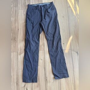 Orvis Trek Hiking Pants Mens 32X34 Blue Stretch Nylon Water Resistant Outdoors